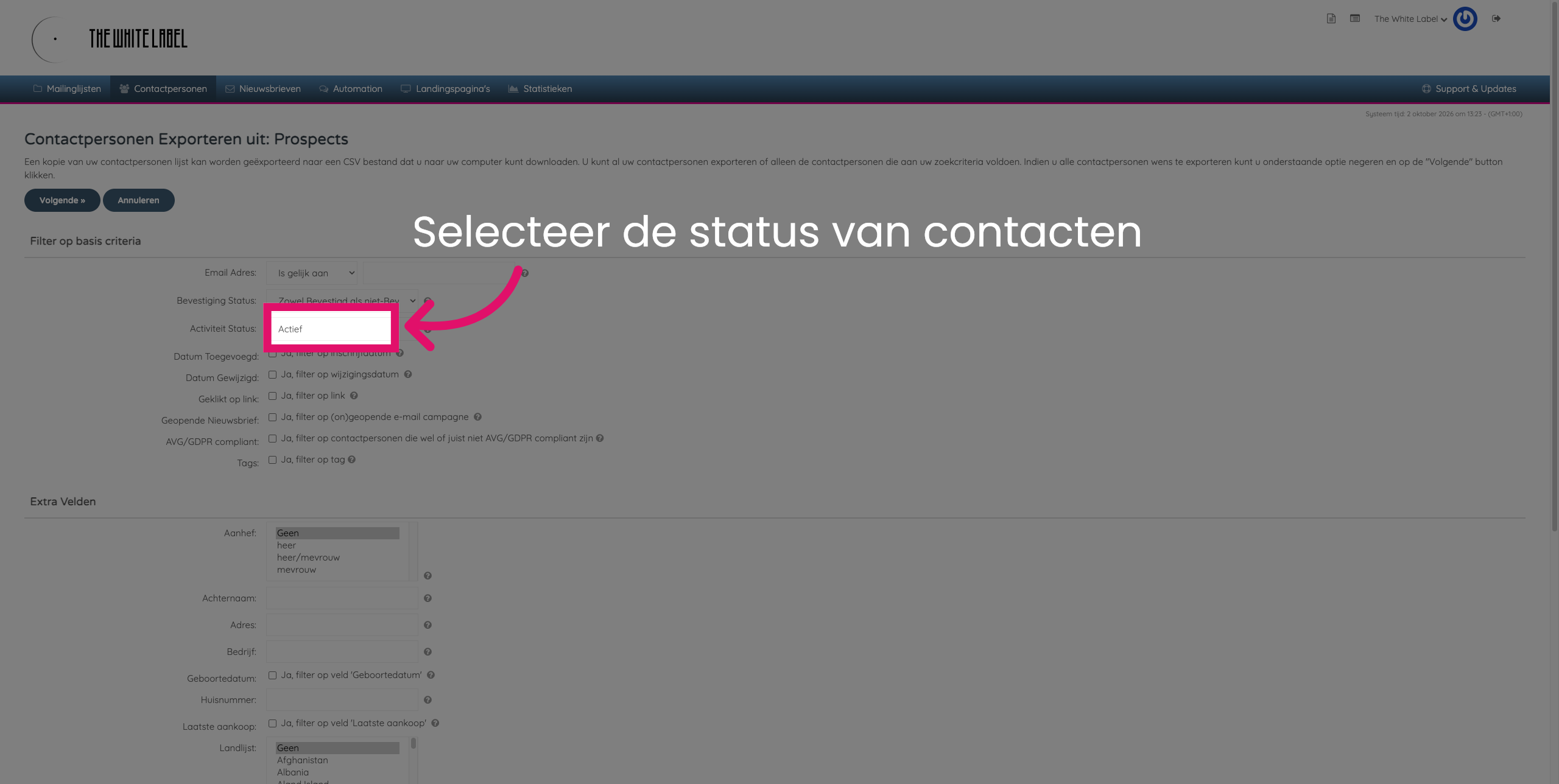 Stap 9: Bevestig exportinstellingen